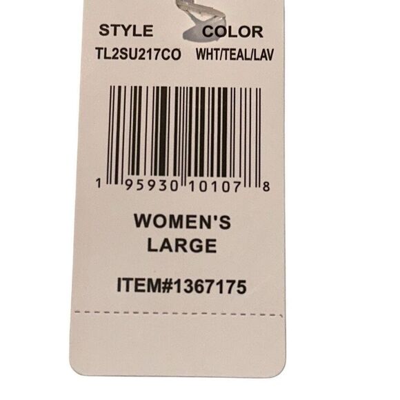 *New* 32 Degrees Cool White Scoop Neck Jersey Knit Short Sleeve Tee Ladies Large - Picture 6 of 8